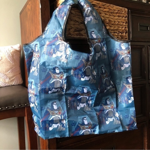 Disney Pixar: Lightyear: Buzz patches Reusable Bag (23”x16.5”). - Picture 3 of 5